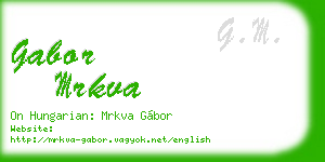 gabor mrkva business card