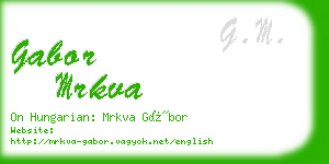 gabor mrkva business card